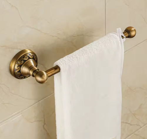 Antique bronze towel bar rail - towel,