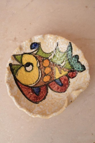 Vintage italian ceramic plate - vintage,