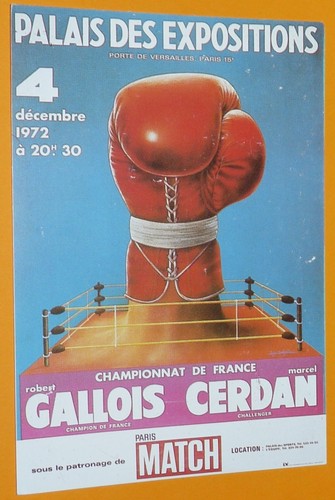 Old postcard boxing boxing