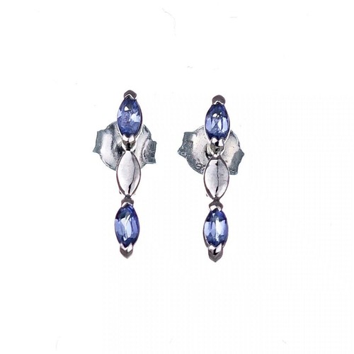 Tanzanite earrings sterling - tanzanite,