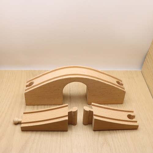 Wooden train track bridge - wooden,