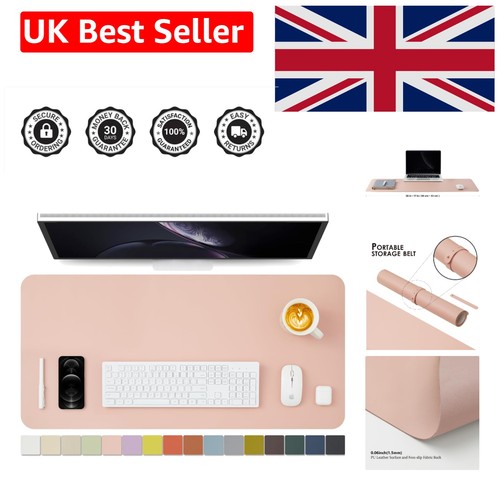 Protective leather desk mat - pu,