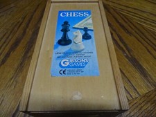 Gibsons Boxwood Chess Pieces Set -Staunton Pattern King Height 2 7/8"