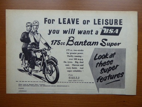 1958 pub bsa - bsa, moto