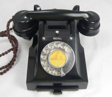 Rare Vintage Bakelite Recall Telephone Art Deco Retro Dial Phone