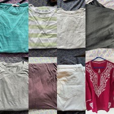 Women’s 16-18 Clothing Bundle Joblot X9 Used Uniqlo River Island Top Jeans X9