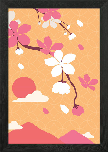 Japanese cherry blossom framed - japanese,