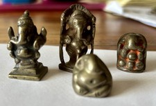 Four Ganesh Statues 900 Solid Silver Miniatures can be sold separately  