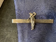 Tie Clip Smart Gold Tone Golf