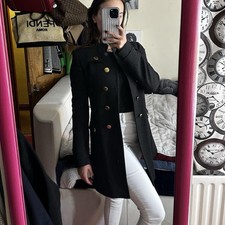 Zara black and gold button