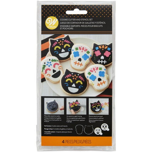 Wilton skull cat cookie - cat,