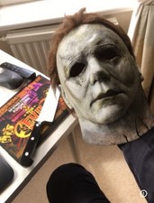 MICHAEL MYERS 2018 Mask (Overhauled) & FULL OUTFIT , Overalls, Tee & Knife inc.