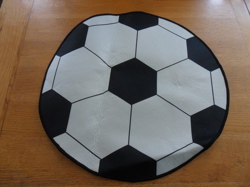 Round football rug - round,