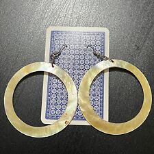y2k shell earrings mother of pearl retro vintage boho hoop 90s 2000s