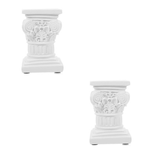 Pair plaster roman pillars - pair,