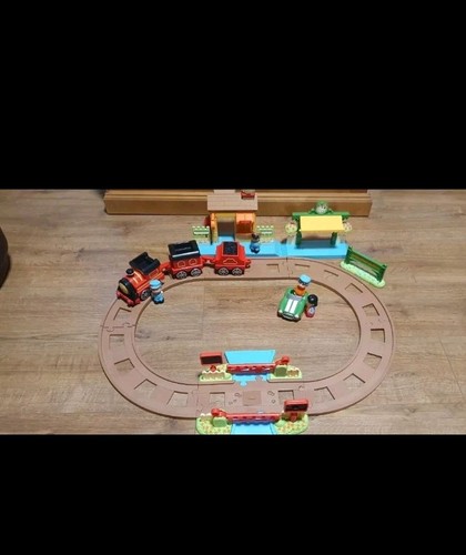 Happyland train station with - train,