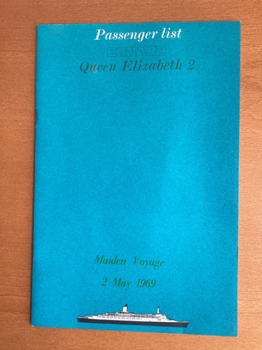 Cunard qe2 maiden - qe2., voyage
