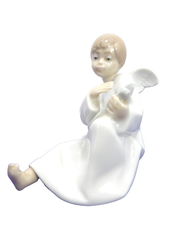 Lladro angel playing - lladro,