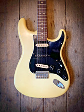 1975 Fender Stratocaster with R wood fretboard. 3 bolt neck. Blonde finish