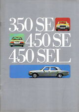 Mercedes Benz S-Class 350 & 450 SE SEL W116 1973 Original UK 8pp Sales Brochure