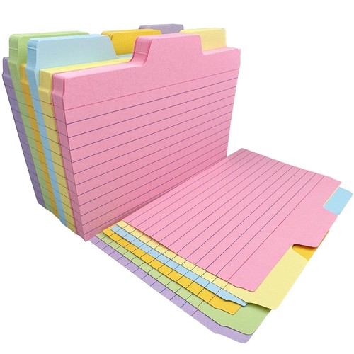 Tabbed index cards 252pcs 6 - index, cards,