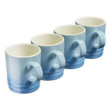 Colourful Stoneware Mugs Set of 4 Tea Coffee Drinking Cups 350ml in 10 Colours