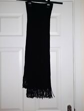 Pre-owned ladies Matalan Black scarf with fringes. Soft touch.