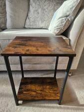 Gorgeous Solid Walnut Rustic Wood Side Table!
