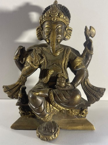 Antique indian bronze ganesha - antique,