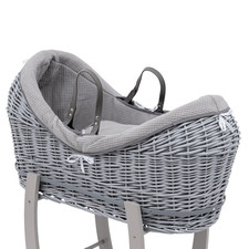 Pod Grey Waffle Moses Basket