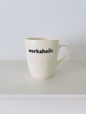 Big Tomato Company 'workaholic', Tea Coffee Mug - Rare Creamware, VGC