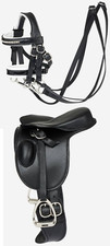 LeMieux Toy Pony Dressage Saddle Bridle Real Leather Kids Mini Play Horse Tack