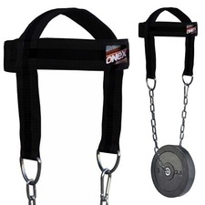 Head Harness for Neck Training Gym Weight Lifting Workout with Steel Chain