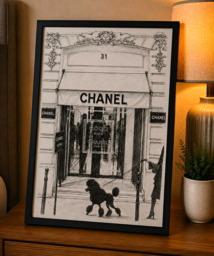 Chanel framed storefront - framed,