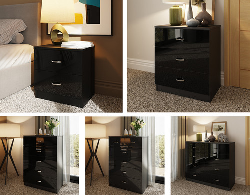 Black high gloss drawer - 2-8,