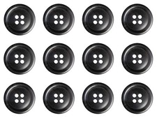 Mock horn buttons flat hole - mock, 4