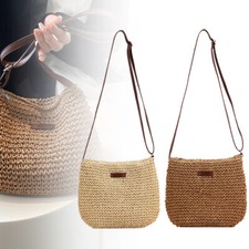 Womens Straw Crossbody Bag