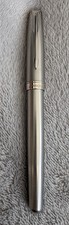 Parker Sonnet Brushed Steel Fountain Pen Medium Nib