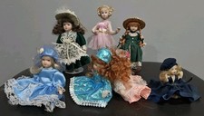 Porcelain Dolls Lot of 7
