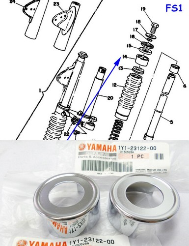 Yamaha fs1 front fork outer - fs1,