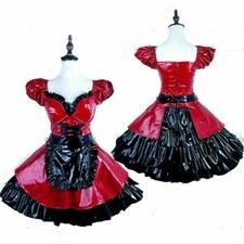 Red-Black Pvc Lockable Sissy