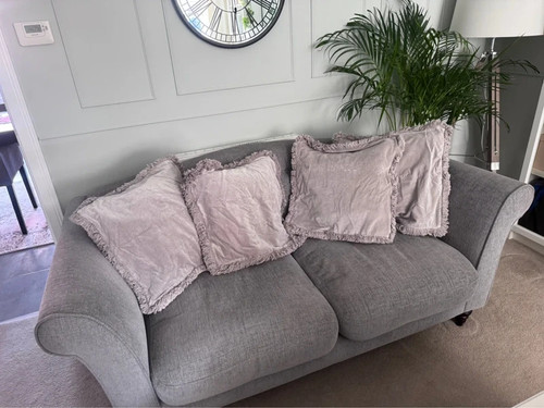Grey velvet fringe - m&s,