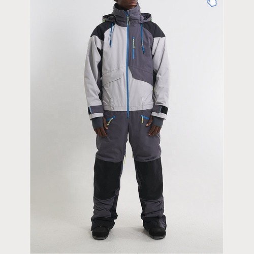 Grey ski suit neon - suit,,