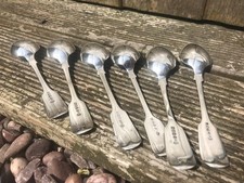 Desert spoons silver-plated hallmarked BB (crown) S c EP