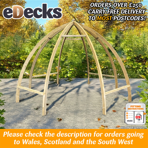 Solace garden pergola curved - solace,