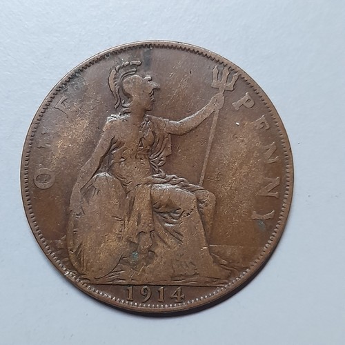 1914 one penny - penny, v