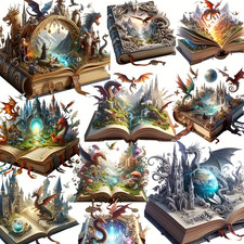 Retro magical dragon series - magical,