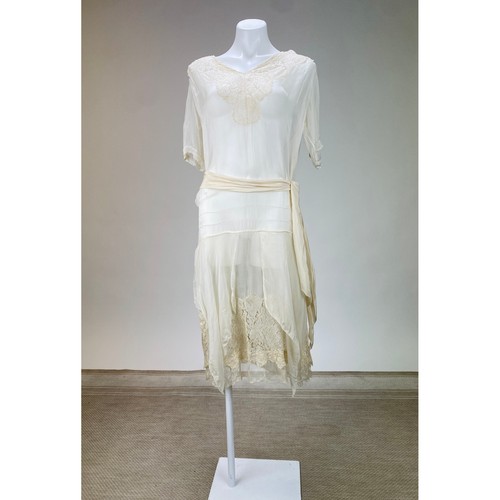Vintage 1920s white sheer - white,