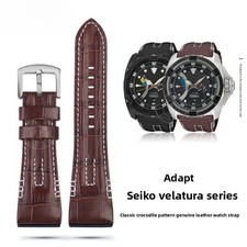 For Seiko VELATURA/SRH SRH013 SPC007J1 Quality Genuine Leather Watch Band Strap