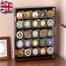 Coin Holder Challenge Coin Display Case Acrylic 45 Military Medals Shadow Box